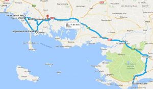 Trajet St-Nazaire-Carnac-Auray